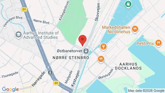 Lejligheder til leje i Århus C - kort over placeringen