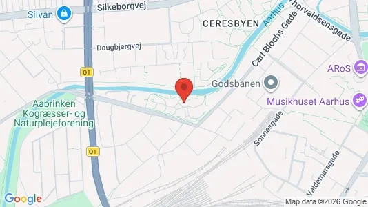 Lejligheder til leje i Århus C - kort over placeringen