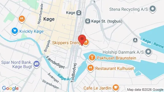 Lejligheder til salg i Køge - kort over placeringen