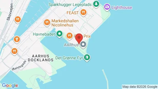 Lejligheder til salg i Århus C - kort over placeringen