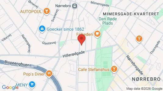 Lejligheder til salg i Nørrebro - kort over placeringen