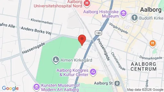 Lejligheder til leje i Aalborg Centrum - kort over placeringen