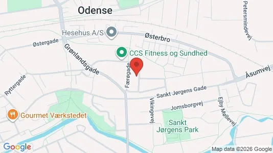 Lejligheder til leje i Odense C - kort over placeringen