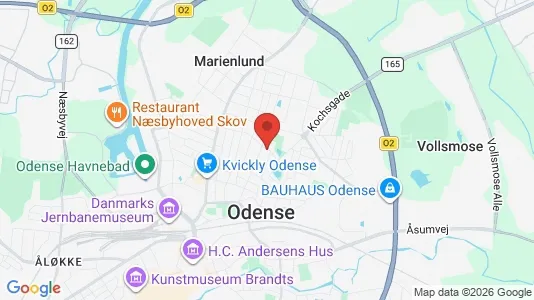 Lejligheder til leje i Odense C - kort over placeringen