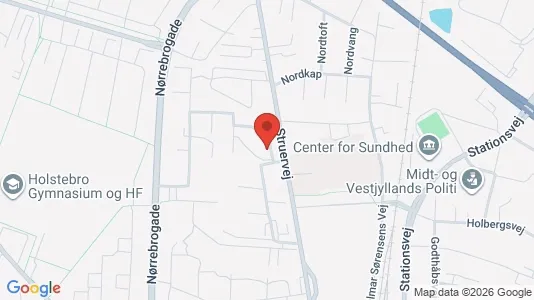 Lejligheder til salg i Holstebro - kort over placeringen