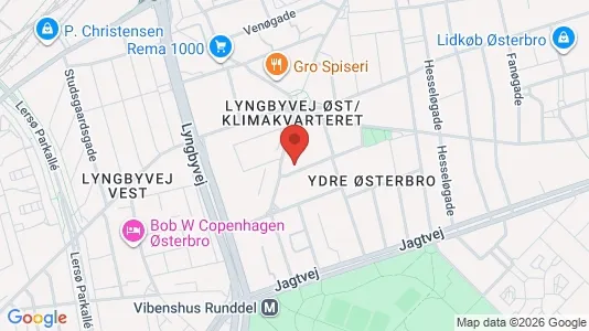 Lejligheder til salg i Østerbro - kort over placeringen
