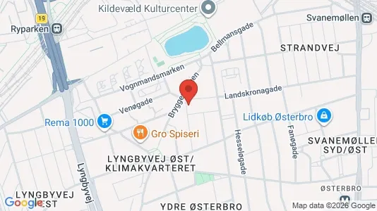 Lejligheder til salg i Østerbro - kort over placeringen
