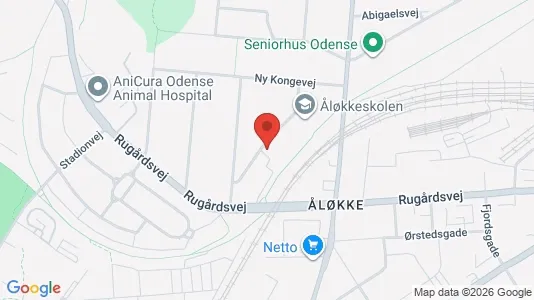 Lejligheder til salg i Odense C - kort over placeringen