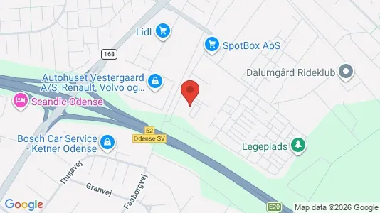 Lejligheder til salg i Odense SV - kort over placeringen