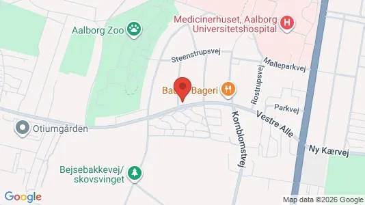 Lejligheder til salg i Aalborg Centrum - kort over placeringen