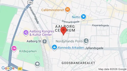 Lejligheder til leje i Aalborg Centrum - kort over placeringen