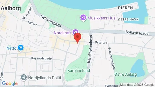 Lejligheder til leje i Aalborg Centrum - kort over placeringen