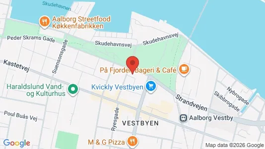 Lejligheder til leje i Aalborg Centrum - kort over placeringen