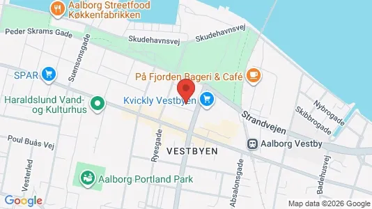 Lejligheder til leje i Aalborg Centrum - kort over placeringen