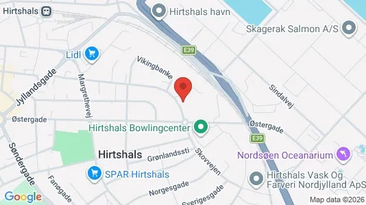 Lejligheder til leje i Hirtshals - kort over placeringen
