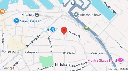 Lejligheder til leje i Hirtshals - kort over placeringen