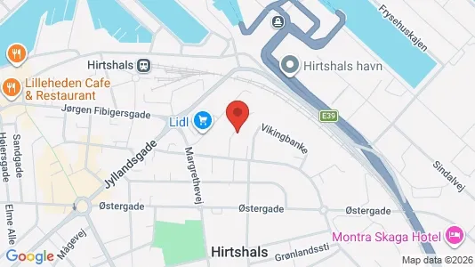 Lejligheder til leje i Hirtshals - kort over placeringen