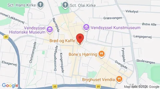 Lejligheder til leje i Hjørring - kort over placeringen