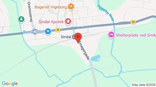 Lejligheder til leje i Sindal - kort over placeringen