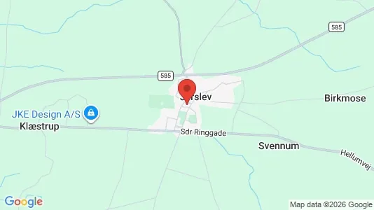 Lejligheder til leje i Jerslev J - kort over placeringen