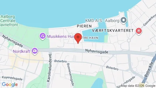 Lejligheder til leje i Aalborg Centrum - kort over placeringen