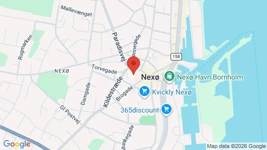 Lejligheder til leje i Nexø - kort over placeringen