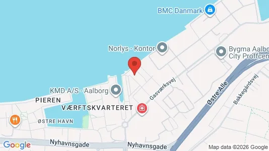 Lejligheder til leje i Aalborg Centrum - kort over placeringen