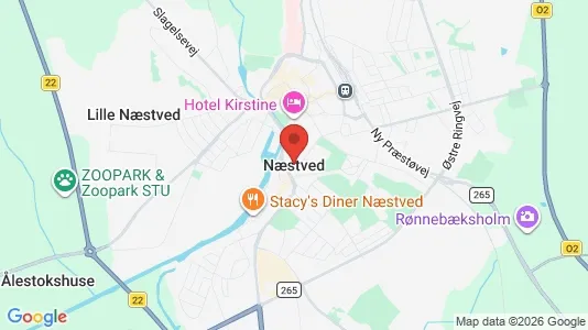 Lejligheder til leje i Næstved - kort over placeringen