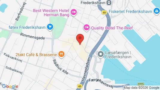 Lejligheder til leje i Frederikshavn - kort over placeringen