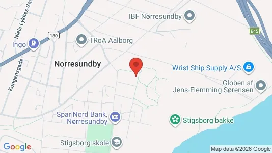 Lejligheder til leje i Nørresundby - kort over placeringen