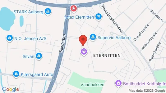 Lejligheder til leje i Aalborg Centrum - kort over placeringen