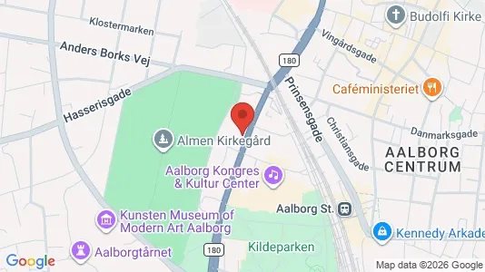 Lejligheder til leje i Aalborg Centrum - kort over placeringen