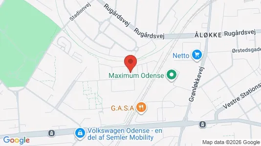 Lejligheder til leje i Odense V - kort over placeringen