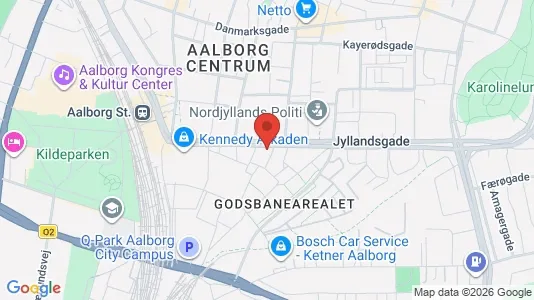 Lejligheder til leje i Aalborg Centrum - kort over placeringen