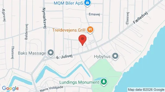 Lejligheder til leje i Fredericia - kort over placeringen