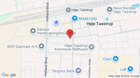 Lejligheder til leje i Taastrup - kort over placeringen