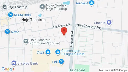 Lejligheder til leje i Taastrup - kort over placeringen