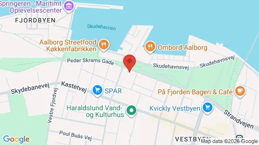 Lejligheder til salg i Aalborg Centrum - kort over placeringen
