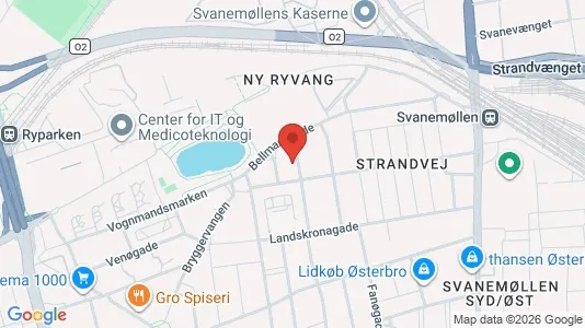 Lejligheder til salg i Østerbro - kort over placeringen