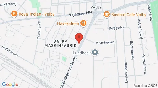 Lejligheder til leje i Valby - kort over placeringen