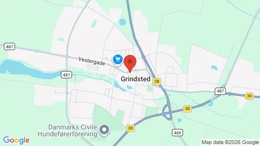 Lejligheder til leje i Grindsted - kort over placeringen