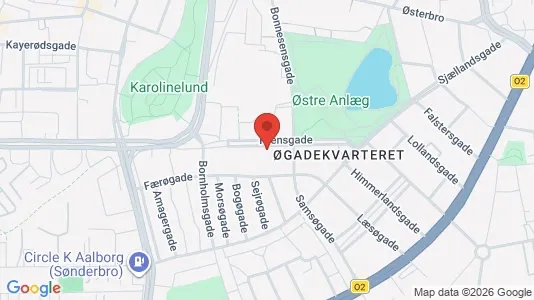 Lejligheder til leje i Aalborg Centrum - kort over placeringen