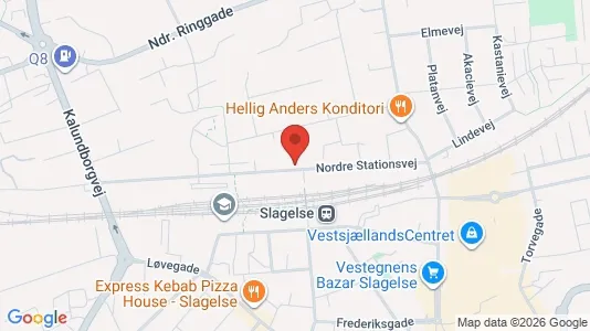 Lejligheder til salg i Slagelse - kort over placeringen