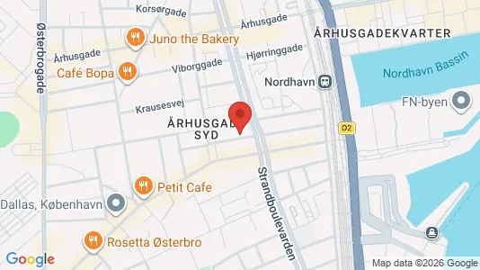 Lejligheder til salg i Østerbro - kort over placeringen