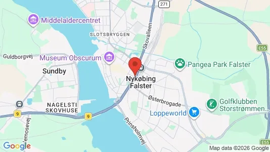 Lejligheder til leje i Nykøbing Falster - kort over placeringen