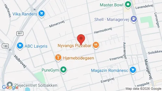 Lejligheder til leje i Randers NV - kort over placeringen