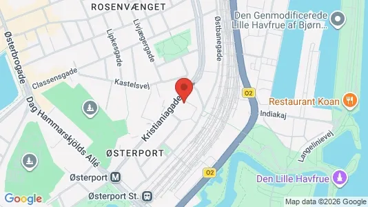 Lejligheder til salg i Østerbro - kort over placeringen