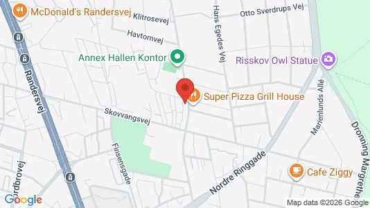 Lejligheder til salg i Århus N - kort over placeringen