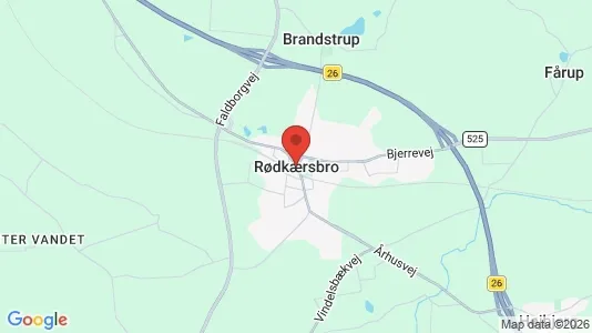 Lejligheder til leje i Rødkærsbro - kort over placeringen