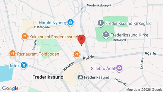 Lejligheder til leje i Frederikssund - kort over placeringen
